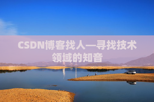 CSDN博客找人—寻找技术领域的知音